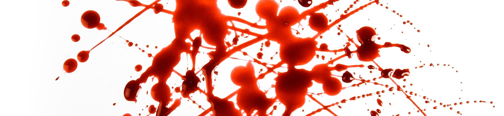 blood spatter on a white background